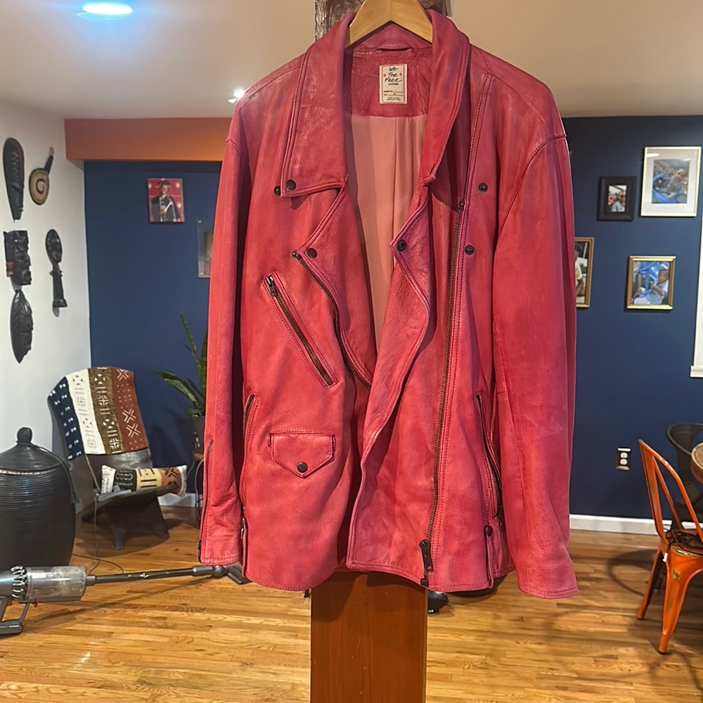 We the free jealously leather jacket